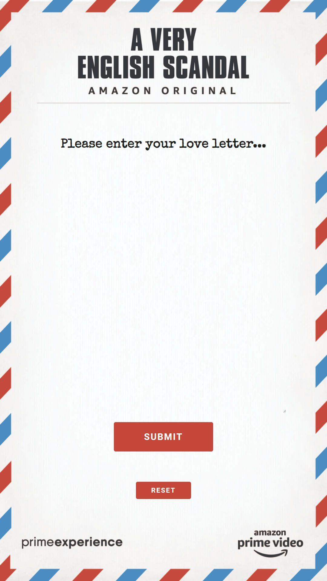 AVES letter screen